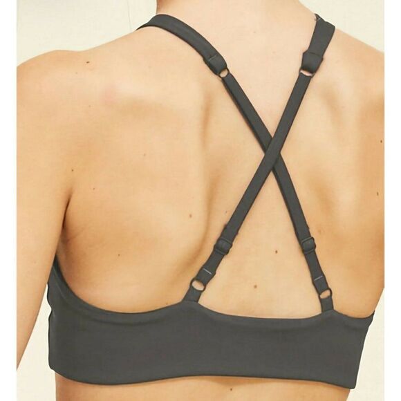 GIRLFRIEND COLLECTIVE Topanga Low Impact Longline Sports Bra Shadow Gray XS,S,L - Picture 5 of 12